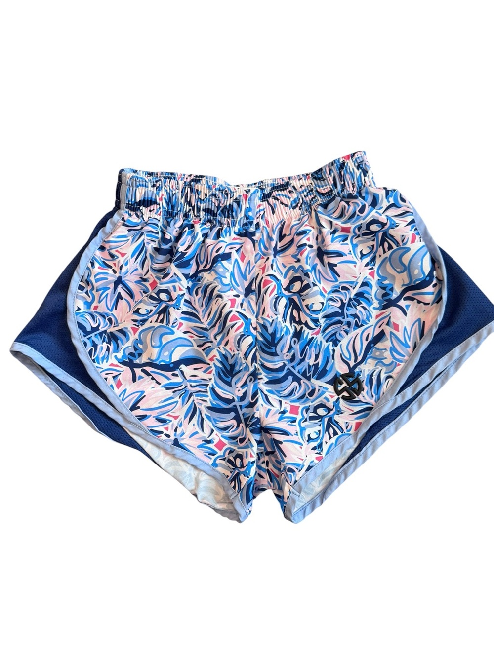 Simply Southern Blue & Pink Printed Kids Athletic Shorts